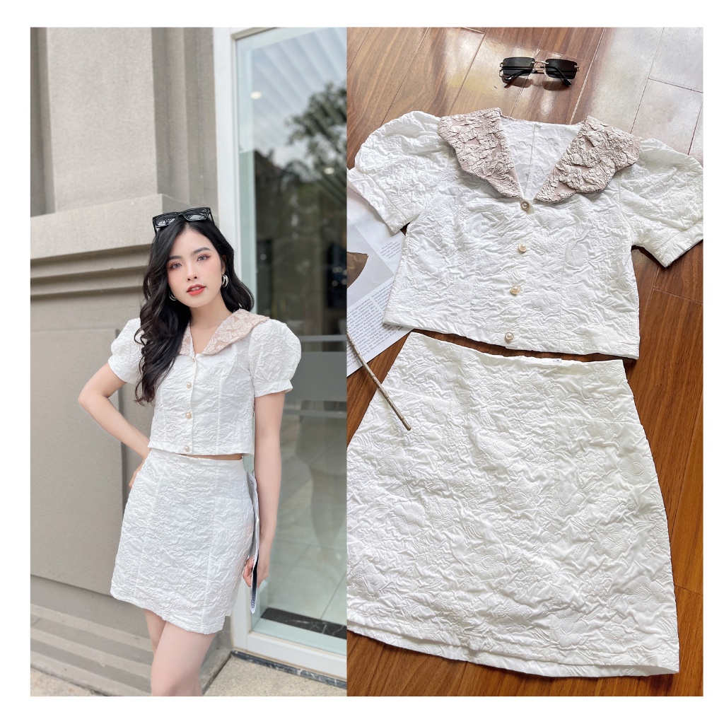 Set đồ nữ, set croptop chân váy, set croptop sang chảnh đi chơi váy đi chơi tết xinh | BigBuy360 - bigbuy360.vn