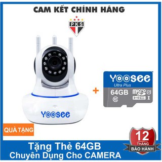 Camera wifi yoosee 3 anten hd720p + thẻ 64gb yoosee