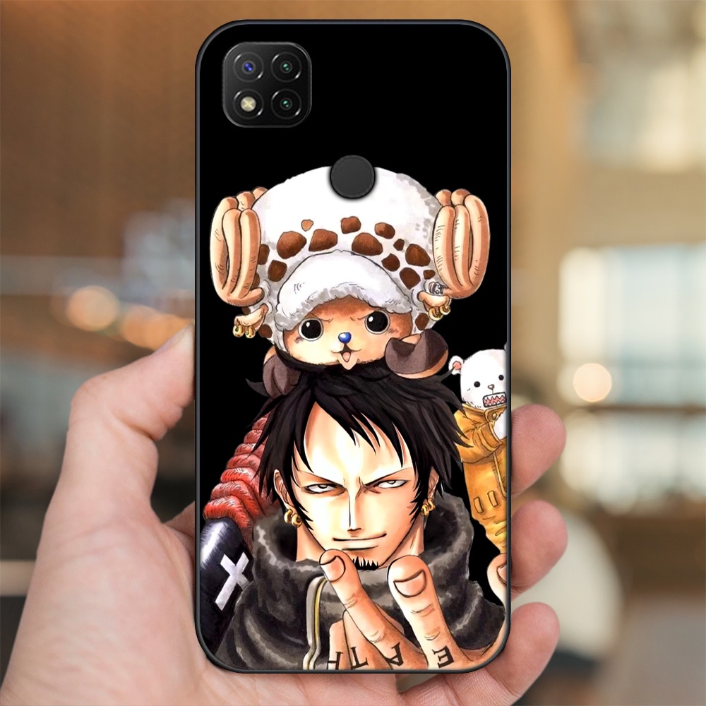 Ốp lưng Xiaomi Redmi 9C viền đen in hình Law One Piece