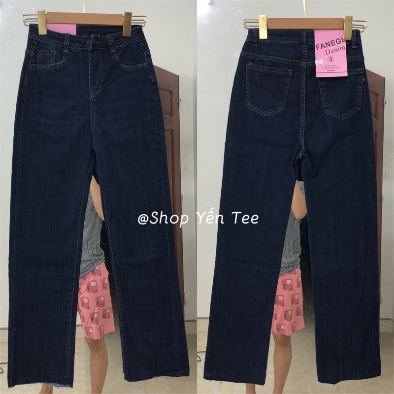 Quần jeans ống đứng Xanh đậm