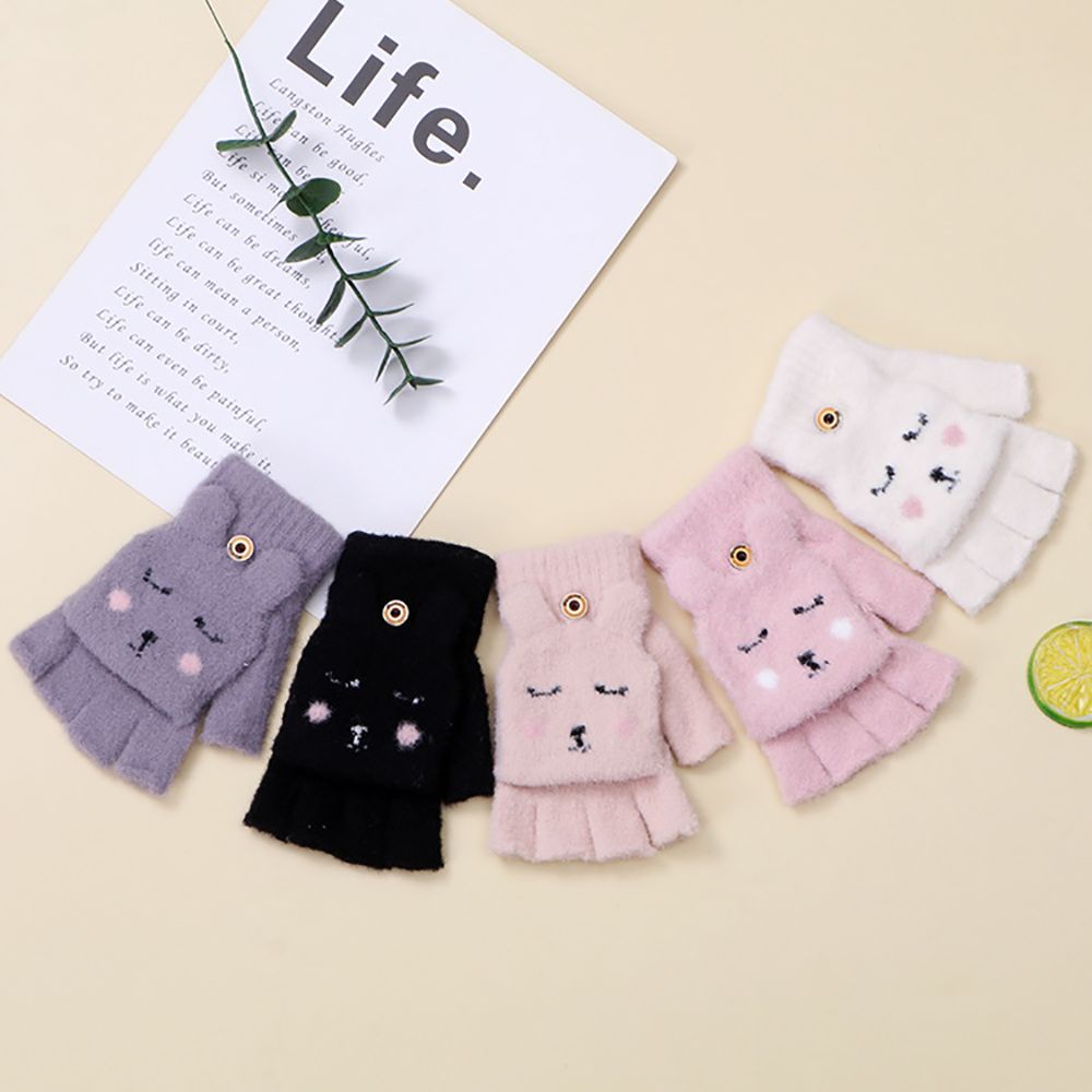 Găng tay hở ngón hình thỏ BACK2LIFE