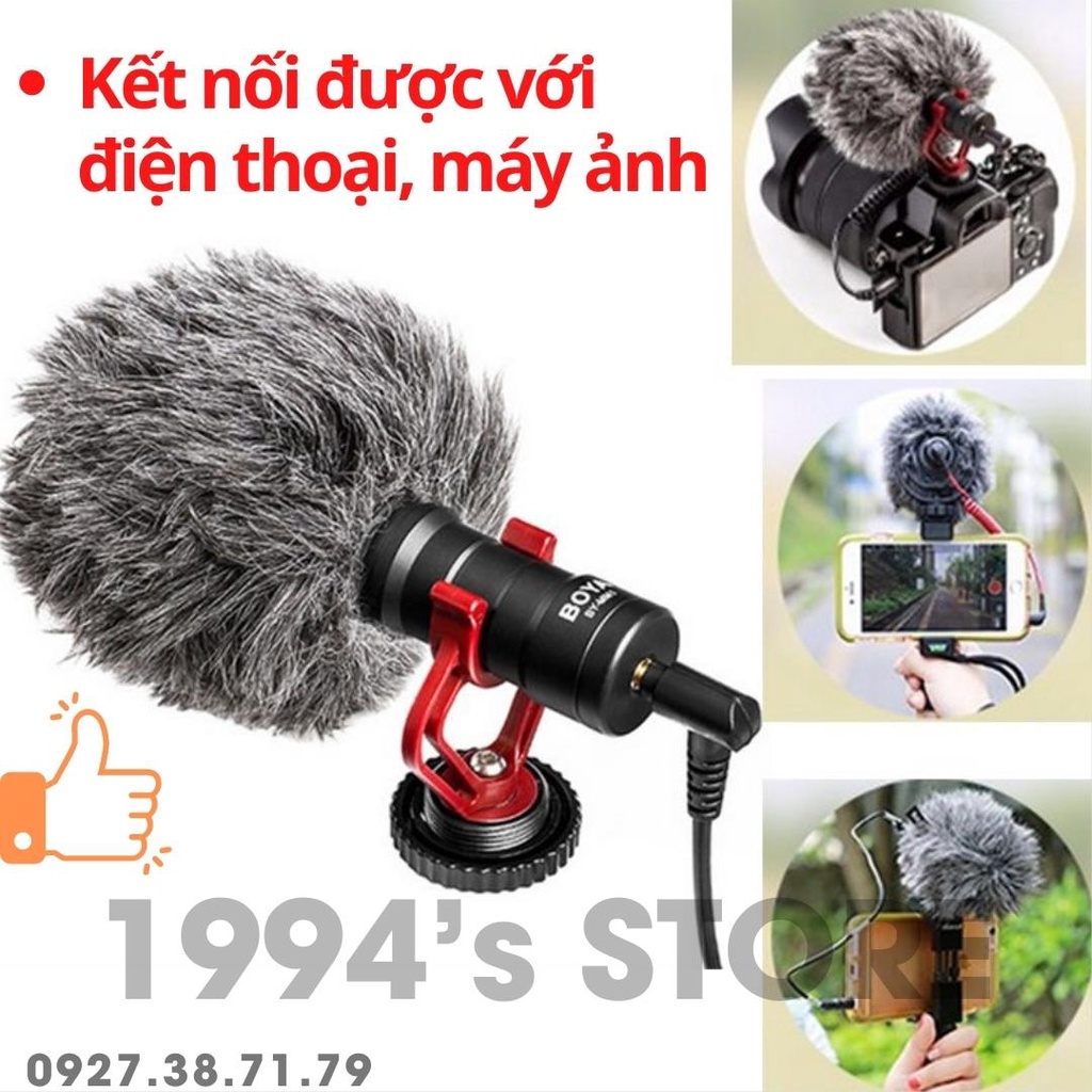 (CÓ SẴN) MIC Thu Âm BOYA BY-MM1 Cho Máy Ảnh DSLR, Mirroless, Smartphone, Action Cam, Gopro, DJI Pocket, DJI Action ...