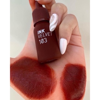🍑 son kem lì ink velvet - 𝐏𝐄𝐑𝐈𝐏𝐄𝐑𝐀 - 𝟏𝟎𝟑 đỏ nâu 🍑