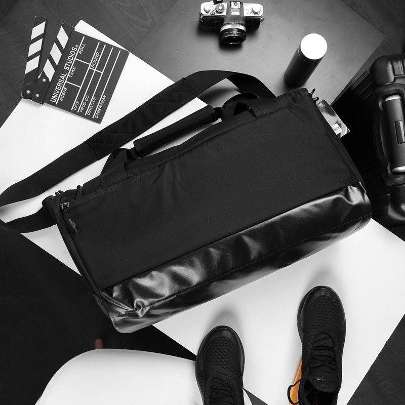 Túi du lịch gym thể thao đen logo