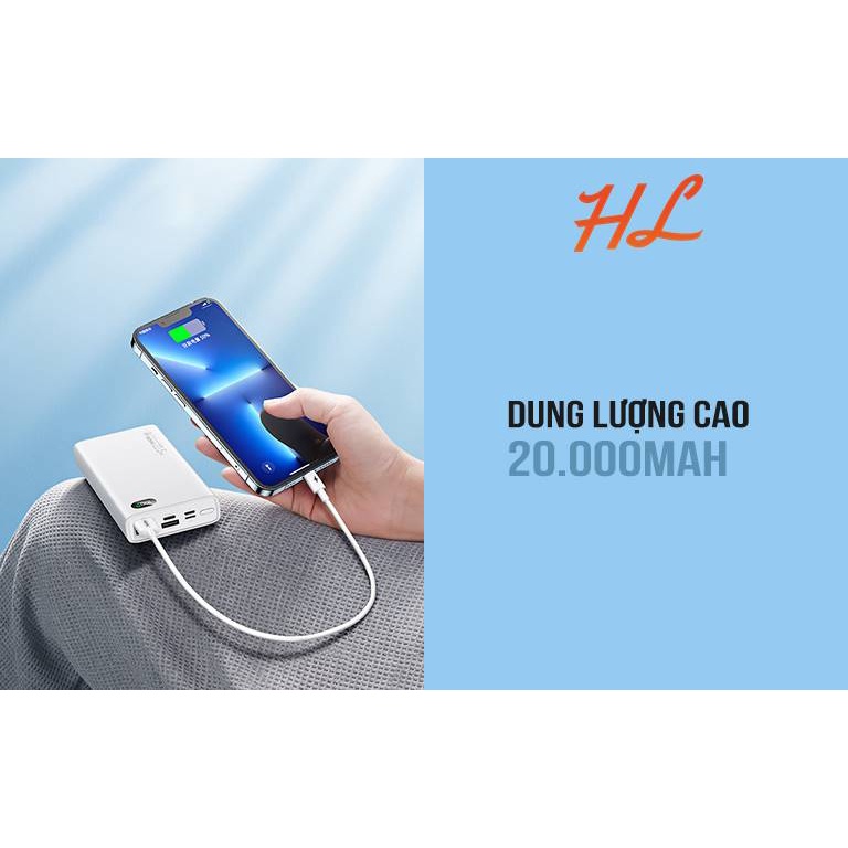 Pin Dự Phòng Sạc Nhanh Remax RPP-292 20000mAh QC3.0 18W, 22.5W và PD20W - 4 Cổng Sạc Ra/ 3 Cổng Sạc Vào - Hunglongpc