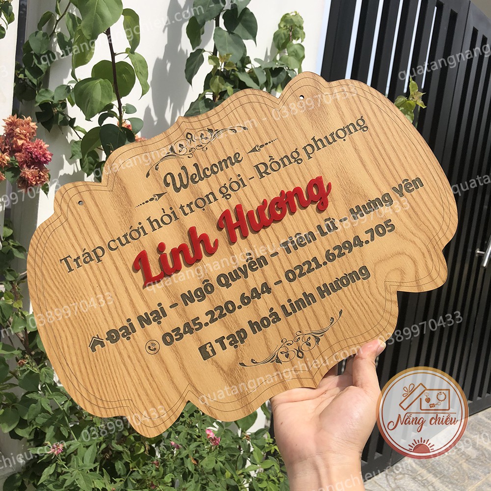Bảng gỗ treo cửa hàng , treo quán cà phê, quán trà sữa_ Free thiết kế theo yêu cầu