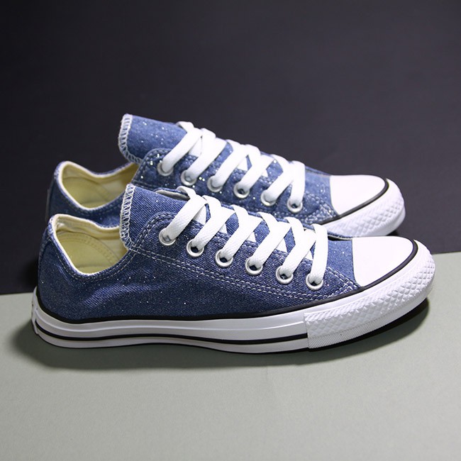 Giày Converse chính hãng wash thấp cổ vải xanh CTVX52