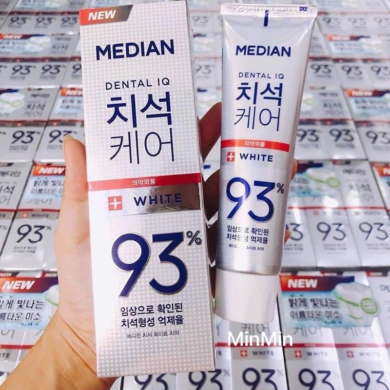 Kem Đánh Răng Median Dental IQ 93% Toothpaste 120g - Giúp Trắng Răng, Giảm Ố, Loại Bỏ Mùi Hôi