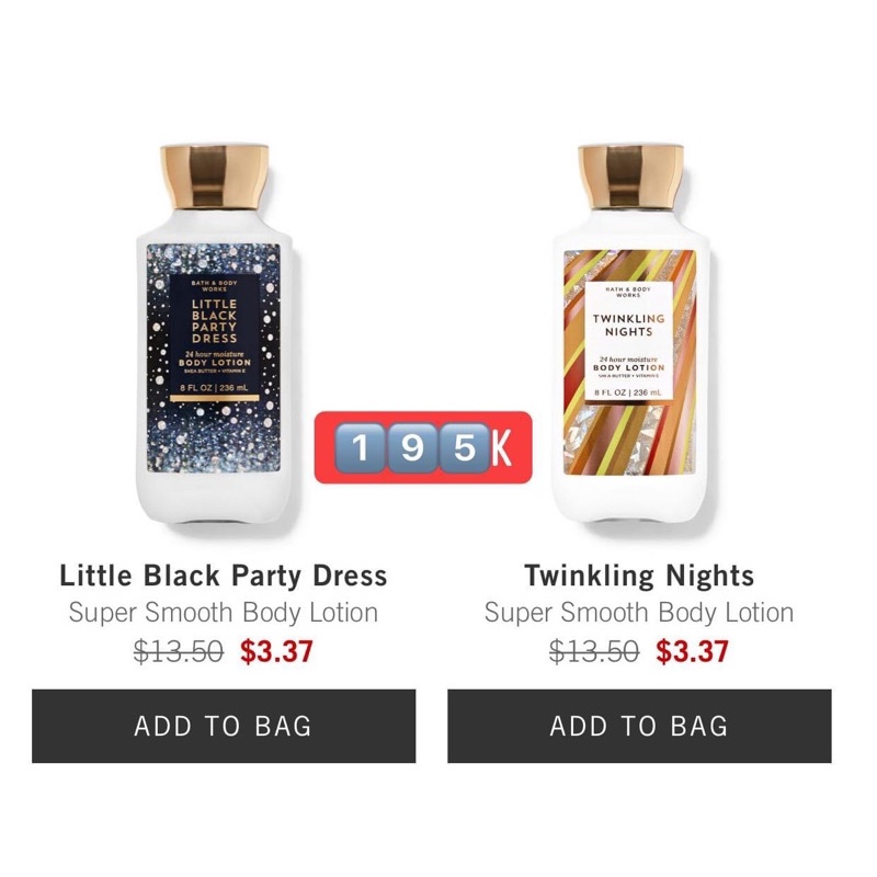 Dưỡng thể Bath & Body WORKS vơt sale dư có sẳn