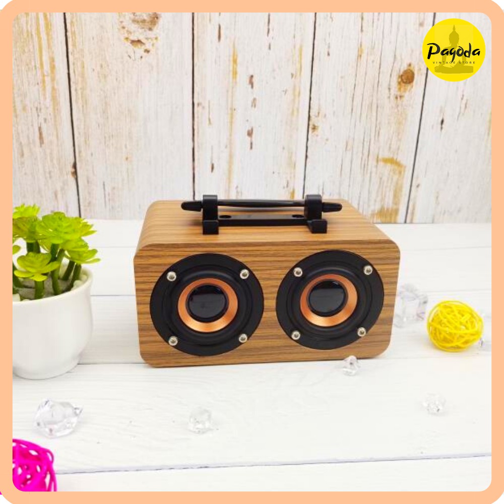 [Mã 155LIFESALE giảm 8% đơn 99K] (1 ĐỔI 1) Loa bluetooth mini gỗ Vintage decor (Follow shop để nhận mã giảm giá)