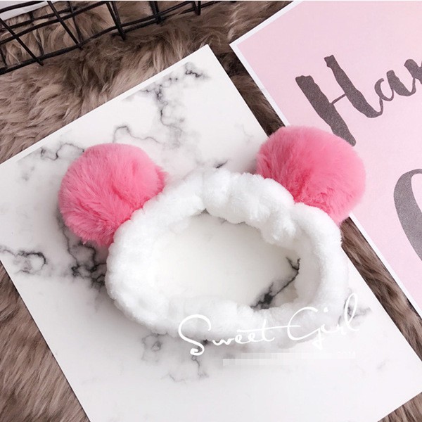 Băng Đô Rửa Mặt Cục Bông Cute