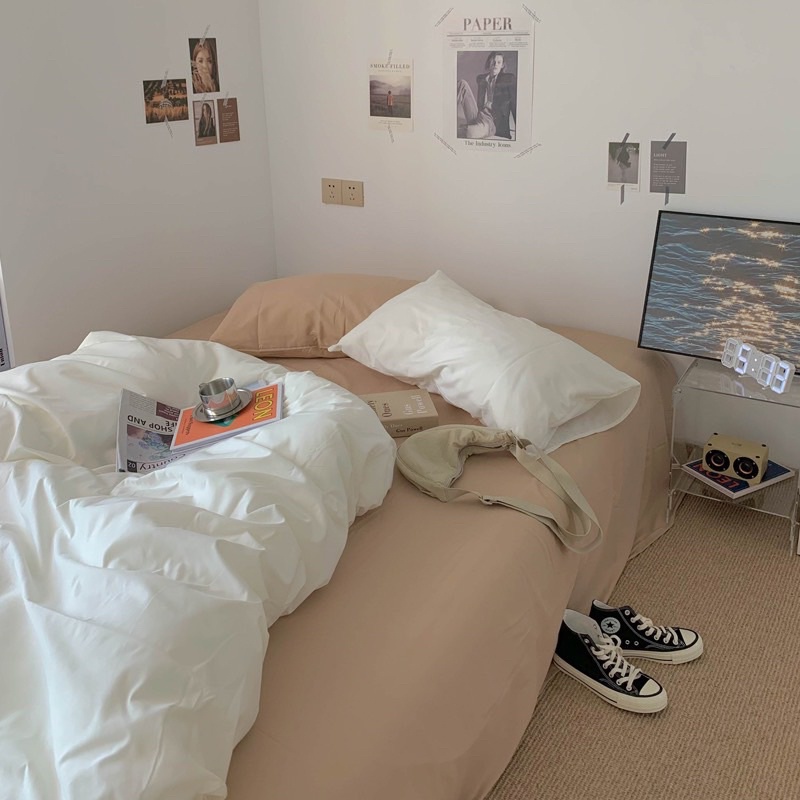 Set Bộ Vỏ Chăn Ga Cotton TC, Chất Cotton Mềm Mát - Nhiều Màu Sắc (shinbedding)