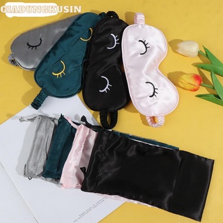 Bịt Mắt Ngủ Lụa Thoải Mái Chất Lượng Cao Tặng Phụ Kiện Bộ Túi Đựng Bịt Mắt Mặt Nạ Ngủ