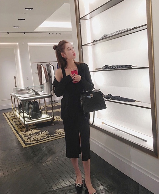 Set cardigan , bộ váy len phong cách Hàn Quốc