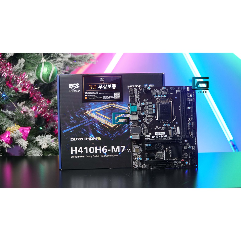 [Mã 254ELSALE giảm 7% đơn 300K] Mainboard ECS H410H6-M7 (Intel H410, LGA 1151-v2, M-ATX, 2 khe RAM DDR4)