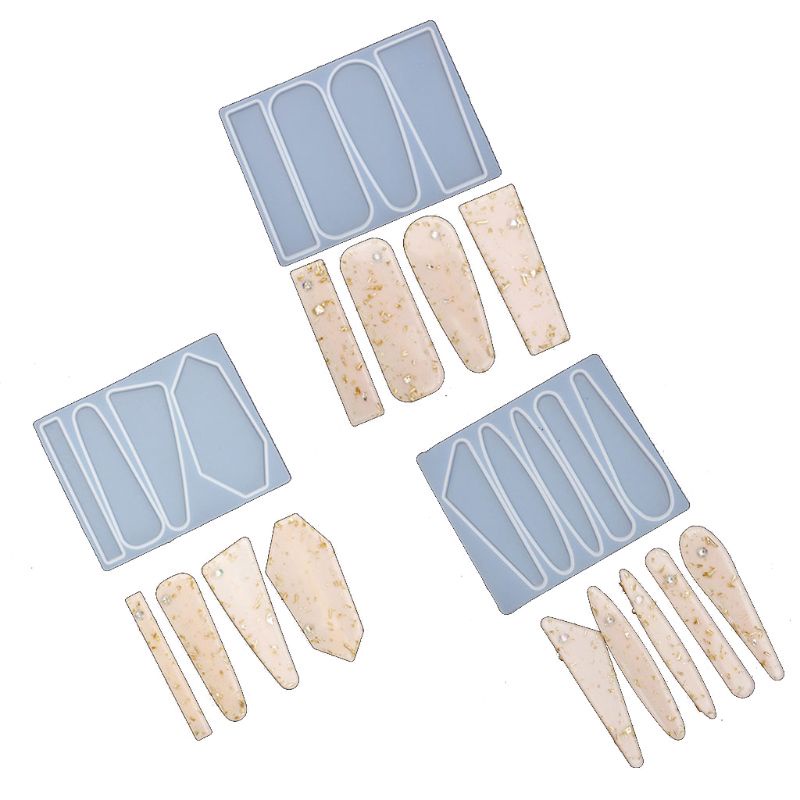 Khuôn Làm Kẹp Tóc Bằng Nhựa Resin Epoxy Hình Học