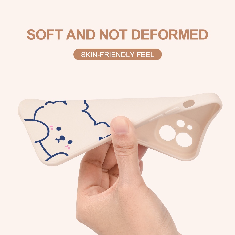 Ốp Điện Thoại Họa Tiết Gấu Doodle Dễ Thương Chống Rơi Cho Samsung Galaxy A7 2018 A50 A30S A50S A30 A20 M10S A10S M01S