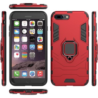 Stylish phone case with rings for iPhone 8 7 6 6S / Plus 5 SE