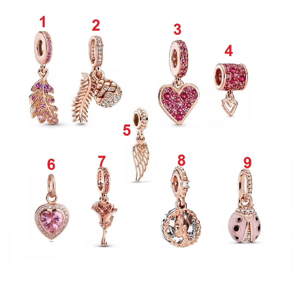 Bộ sưu tập charm vàng hồng- Bạc 925 cao cấp- Trang sức bạc Venus