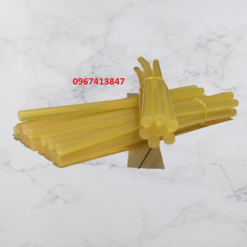 Bán sỉ bộ 100 cây keo nến to màu vàng dùng cho máy bắn keo to công suất 80w, 100w,...150w