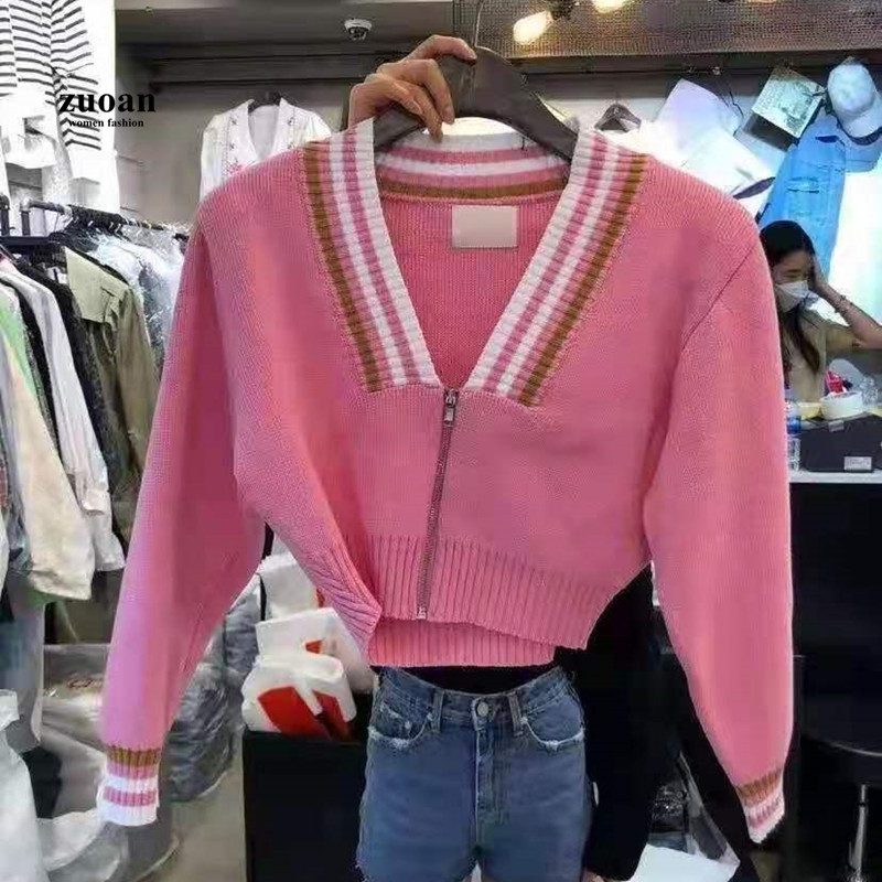 SUXI Áo Len Dài Tay Cổ Chữ V Thời Trang Theo Phong Cách Hàn Quốc Dành Cho Nữ