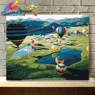 Tranh sơn dầu số hóa tự tô màu - Hội thi khinh khí cầu