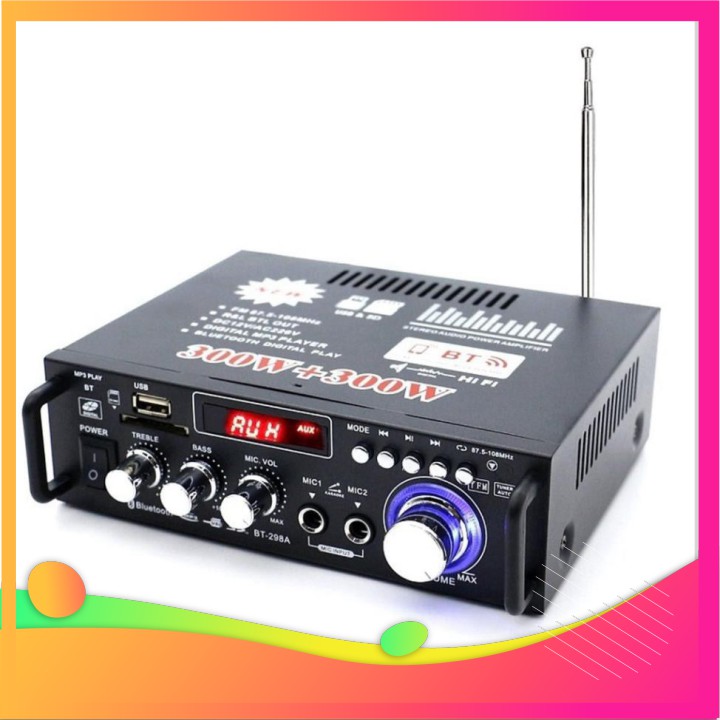⚡ Amplifier Bluetooth FM Radio Car Home 600W -  Ampli Mini Loa Amly Bluetooth BT309A 800W Cao Cấp Loại Tốt