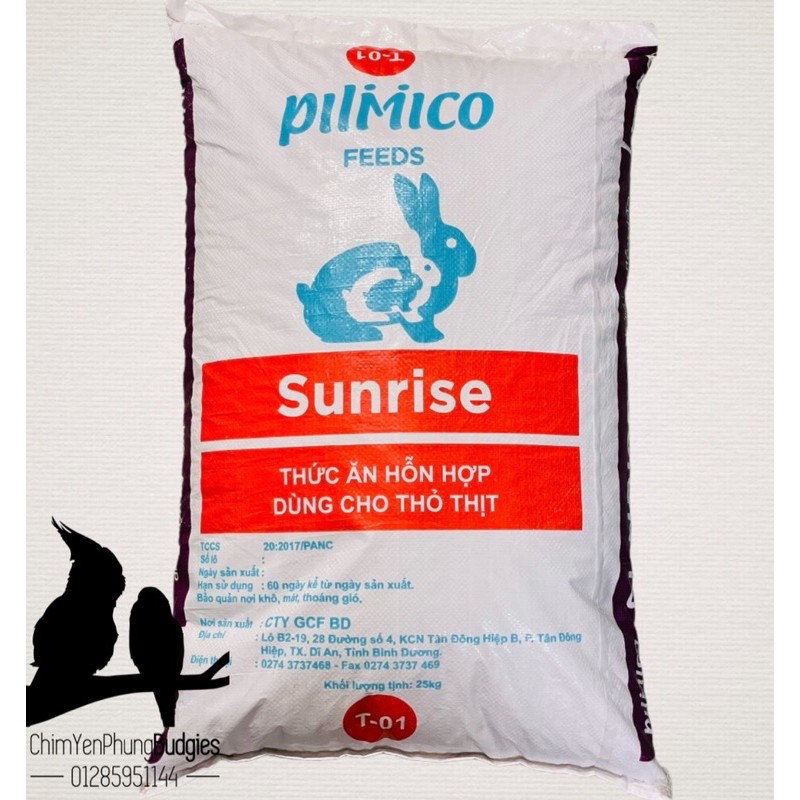 1KG CÁM THỎ, THỨC ĂN HỖN HỢP CHO THỎ sinh sản PILMICO FEEDS (T02).