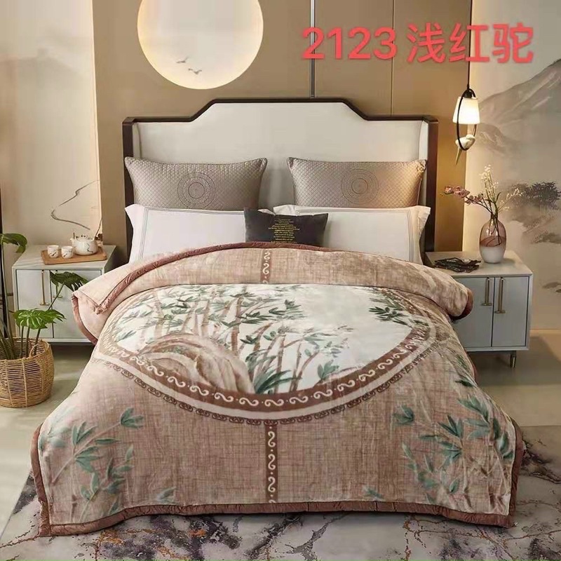 Chăn mền Bông tuyết nhung dày 2 lớp 3 kg, kt 200 * 220cm