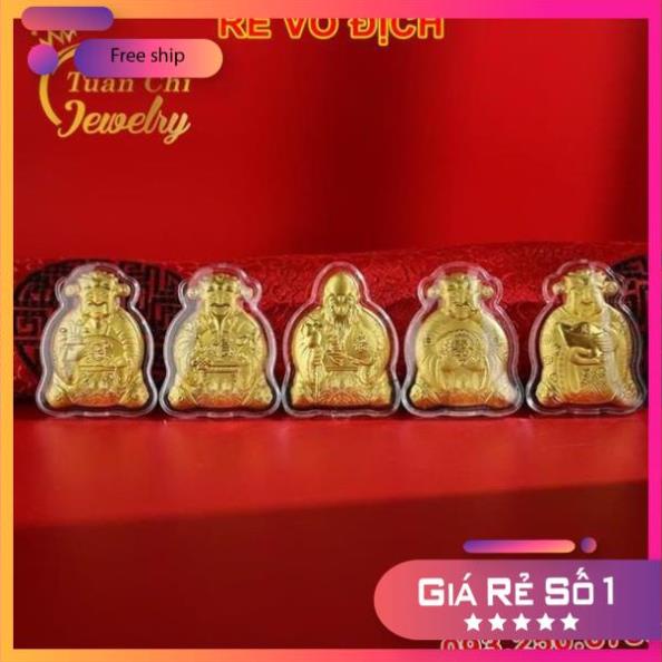 ⚡LOẠI 1⚡Bộ Thần Tài Ngũ Phúc Lâm Môn Vàng 24k Cao Cấp, Quà Tết Sang Trọng Và Đẳng Cấp, Tặng Hộp Nhưng Túi Đỏ Xịn