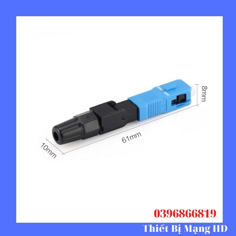 2 Đầu nối nhanh sợi quang Fast Connector FTTH SC UPC, rệp nối quang