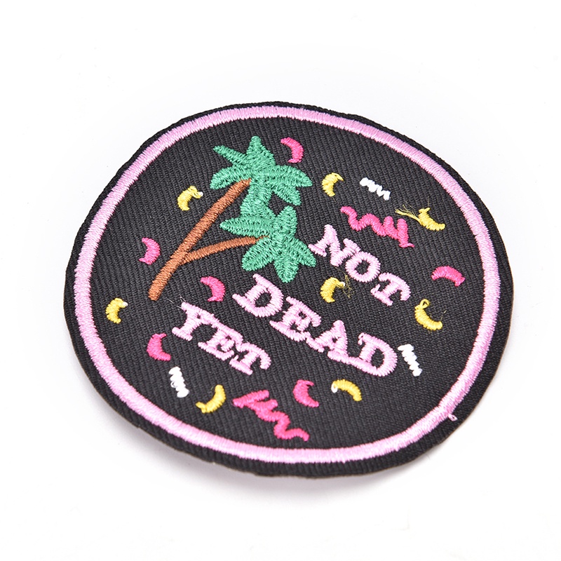 1 Miếng Dán Ủi Quần Áo Thêu Chữ Not Dead Yet 0609