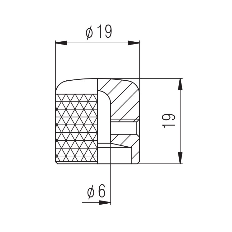 1 Nút Điều Chỉnh Âm Lượng Cho Đàn Guitar Điện 19MM * 19MM * 6.0MM