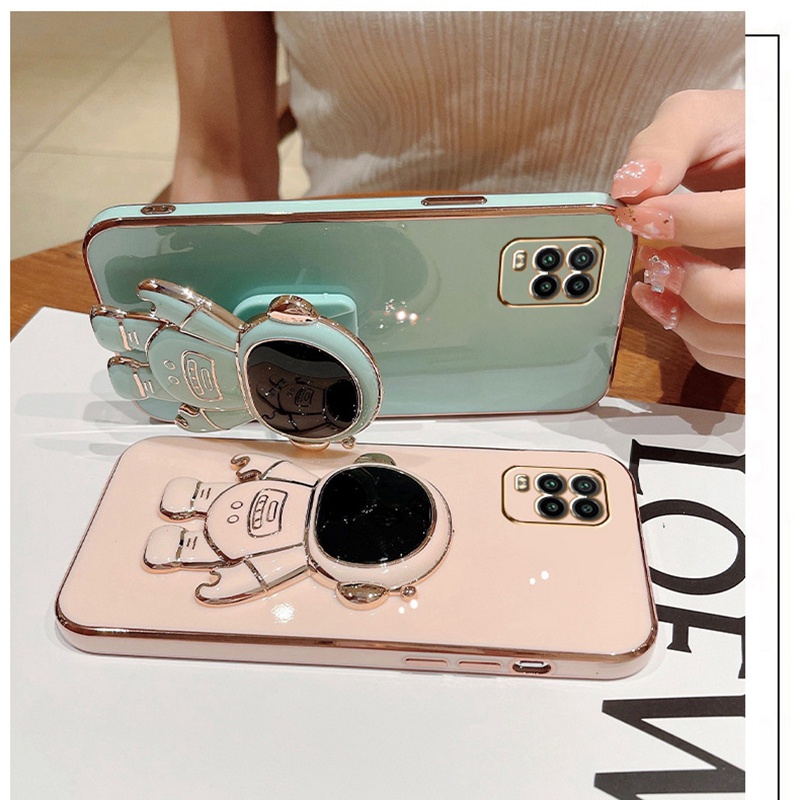 Ốp Điện Thoại Mềm Có Giá Đỡ Hình Phi Hành Gia Cho Xiaomi Mi 10 Lite Zoom Xiomi Mi 10 Youth 5G