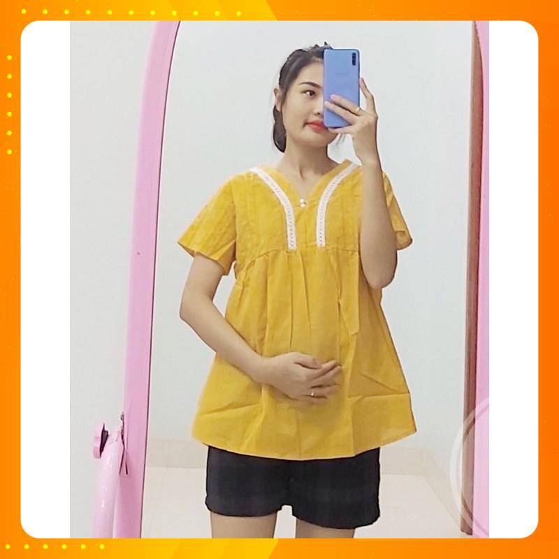 Áo sơ mi bầu _ cộc tay [Mẫu bán chạy]