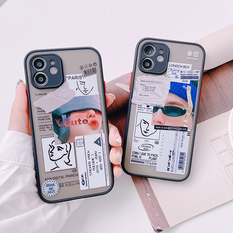 Ốp lưng iphone cặp PARIS có viền bảo vệ cam 6/6s/6plus/6splus/7plus/8plus/x/xs/xs max/11/11promax/12/12pro/12promax