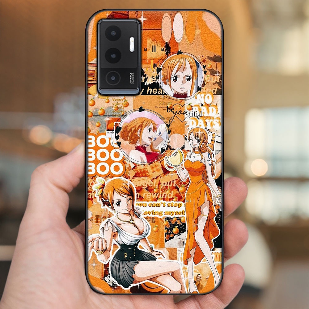 Ốp lưng Vivo V23e viền đen in hình Nami One Piece Đảo Hải Tặc