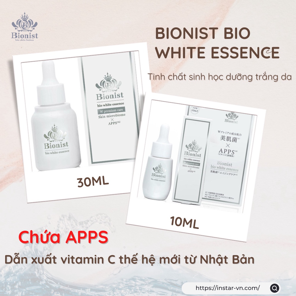 TINH CHẤT DƯỠNG TRẮNG DA APPS BIONIST BIO WHITE ESSENCE - SERUM CHỐNG LÃO HOÁ NHẬT BẢN