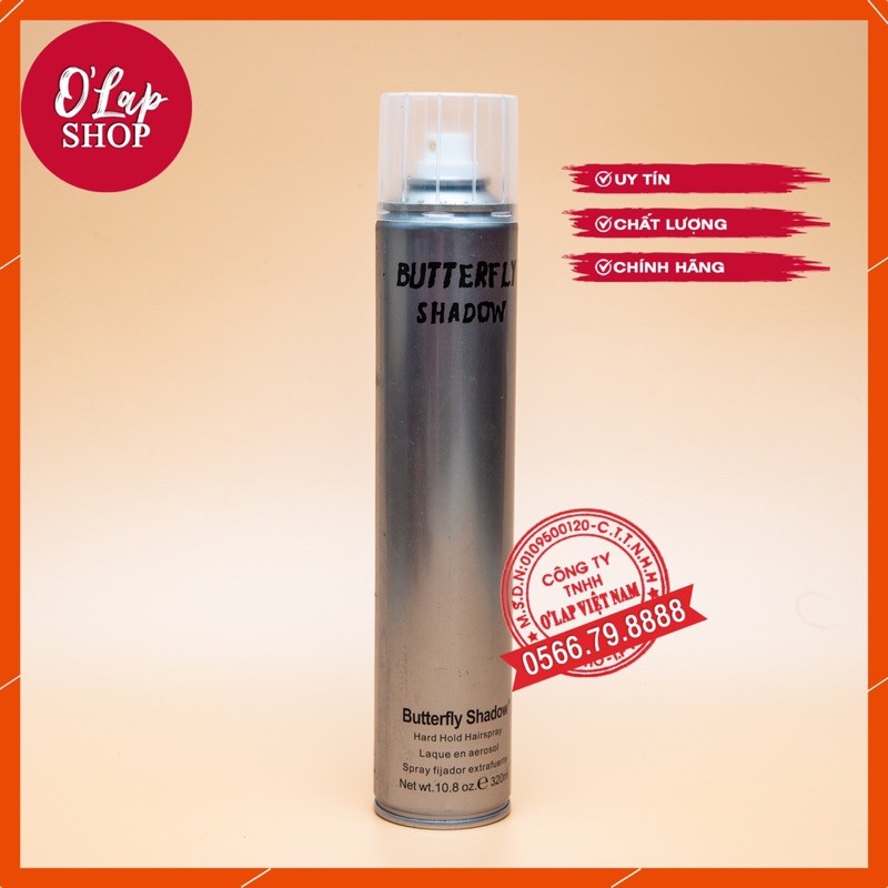 - gôm xịt tạo kiểu giữ nếp buterfly  320ml