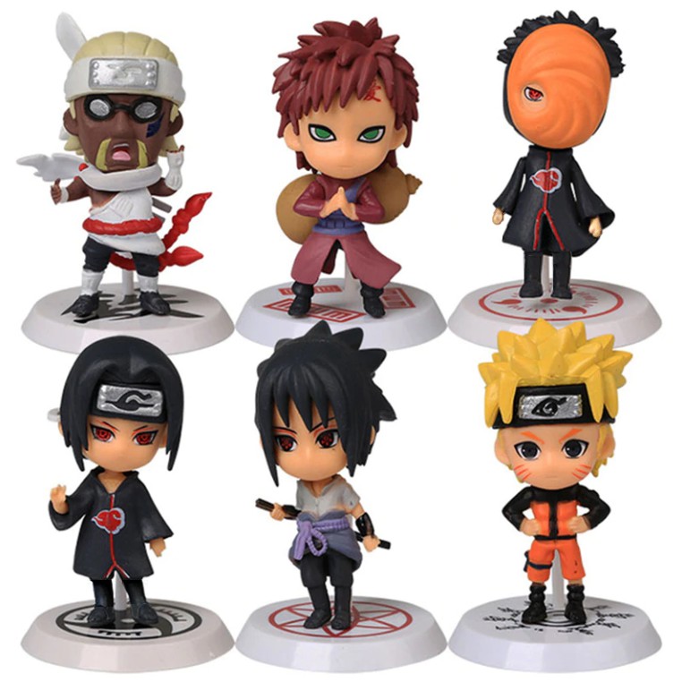 Mô Hình Naruto - Bộ 12 Mô Hình Nhân Vật Naruto Chibi Dễ Thương