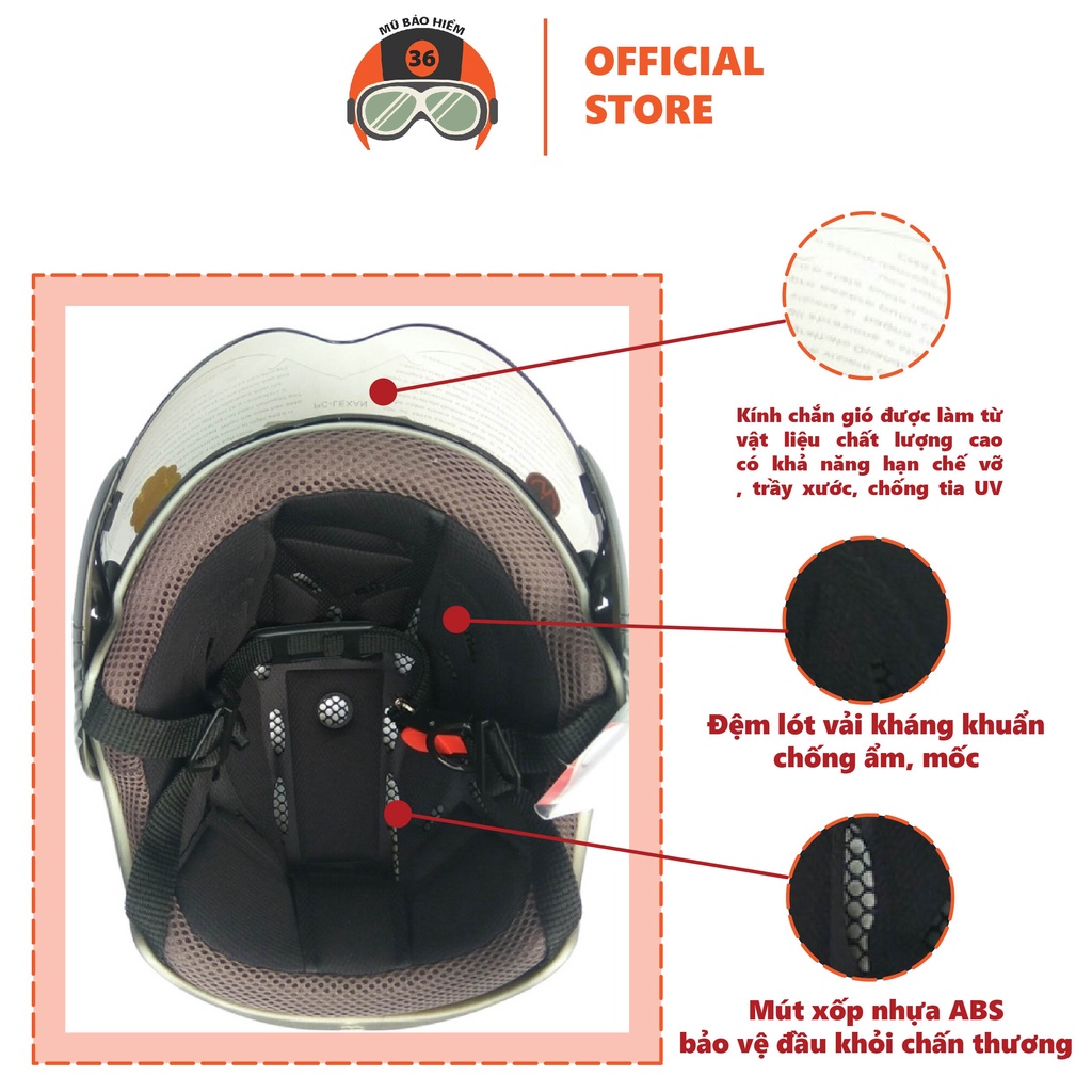Mũ Bảo Hiểm Nửa Đầu GRS A760K (nhiều màu)