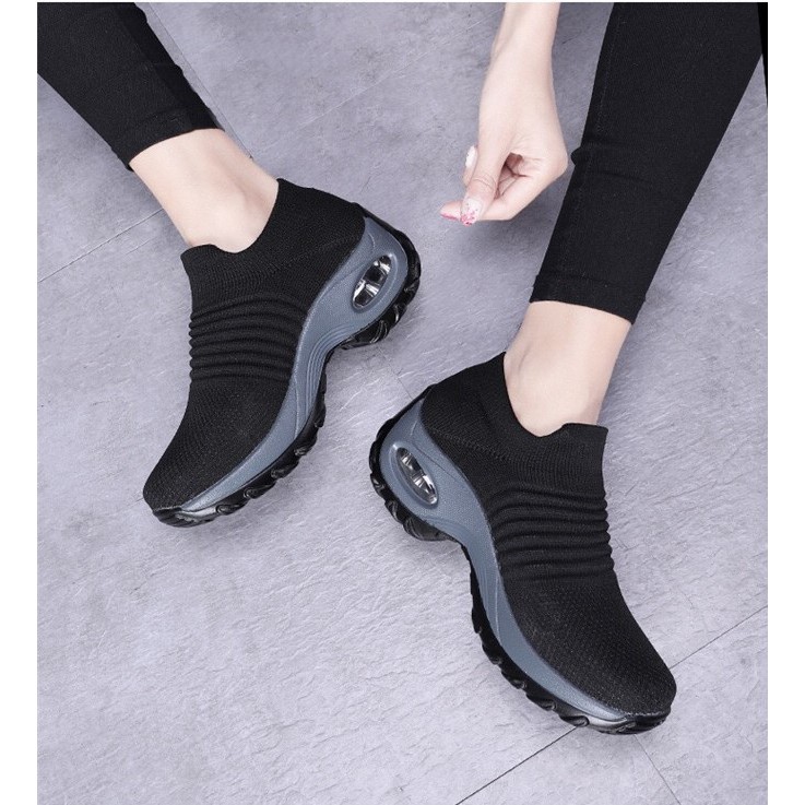 <3 Sale Hot | Trợ Giá | Giầy thể thao nữ không dây siêu nhẹ tập gym, đi bộ cao 5cm (mẫu mới) . ! New ༗ hot