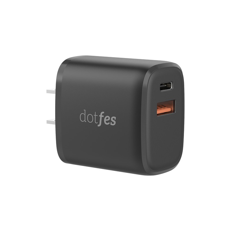 USB C Charger 20W Dotfes PD QC3.0 Type C Fast Charge Power Adapter 2-Port Quick Charge Wall Travel Charger with Lightning Cable Compatible with iPhone 12 Pro Max 12 Mini SE 11 Pro Max 11 XS Max XR iPad Pro AirPods Pro Nintendo Switch Galaxy S20 Note 10+