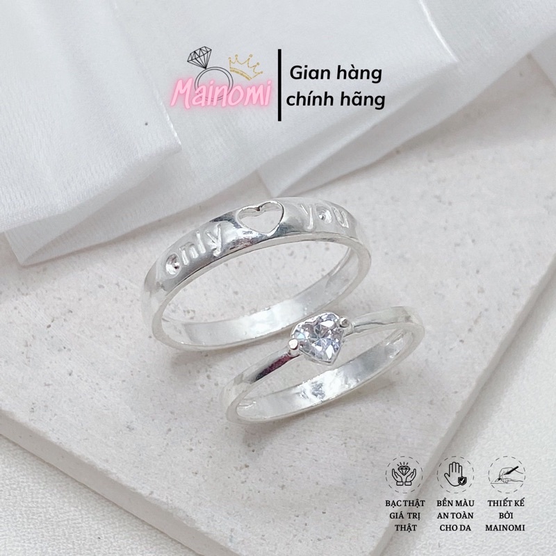 Nhẫn đôi bạc ta only you thiết kế bởi MAINOMI độc đáo gắn liền ý nghĩa cho các cặp đôi
