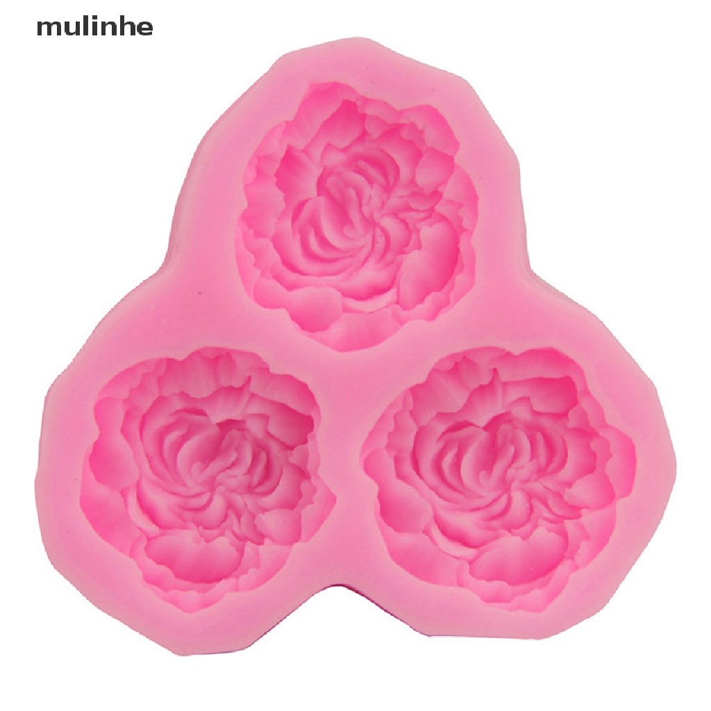 Khuôn Silicone Tạo Hình Hoa Mẫu Đơn Trang Trí Bánh Kem