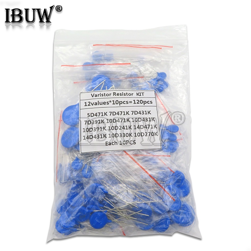 100 Cái = 12value * 10 Chiếc Biến Thể Điện Trở Các Loại Bộ 5D471K 7D471K 7D431K 7D391K 10D471K 10D43