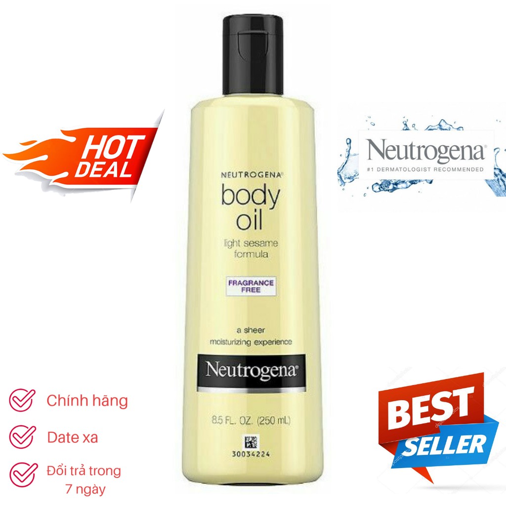 [Các Loại] Dầu dưỡng thể Neutrogena Body Oil Light Sesame Formula