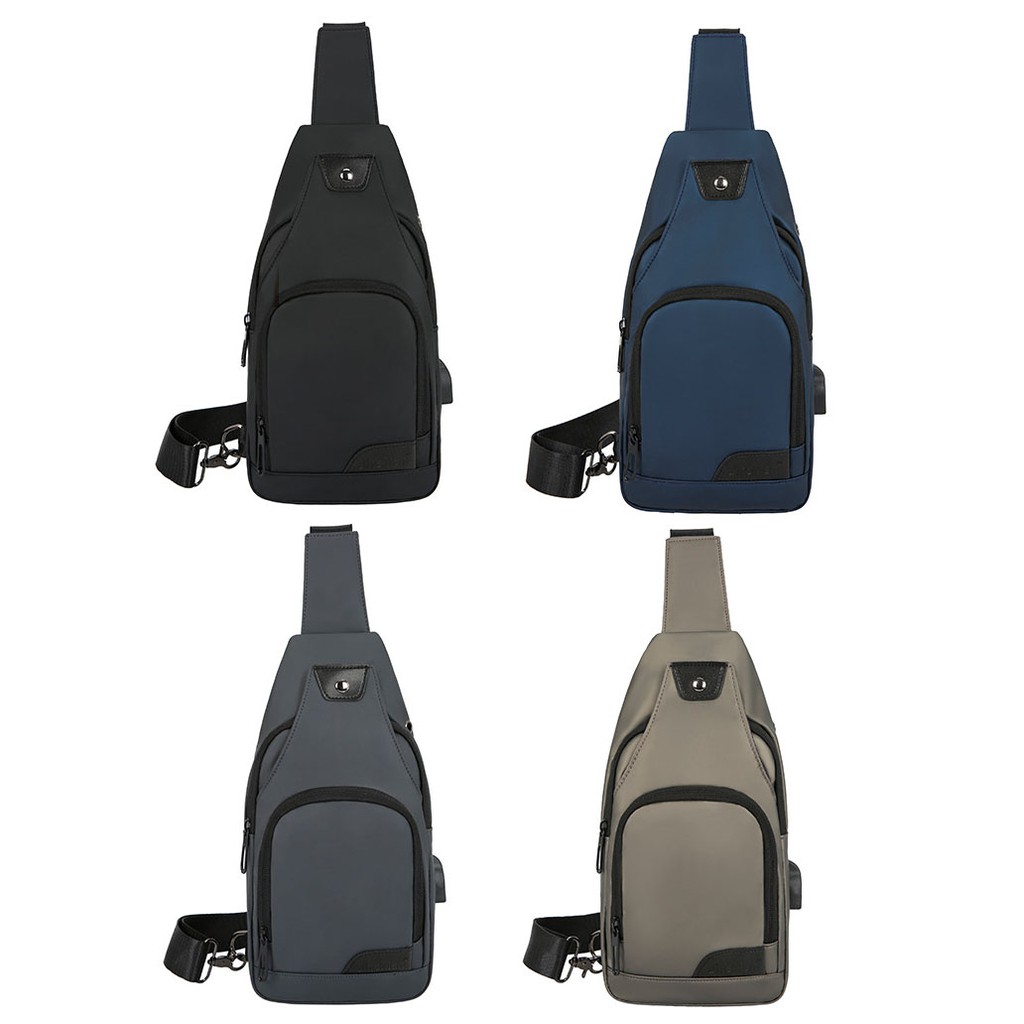 Túi Đeo Chéo Nam Thời Trang Vải Chống Nước JM2001 Cổng Sạc USB Fiiago Shop | BigBuy360 - bigbuy360.vn