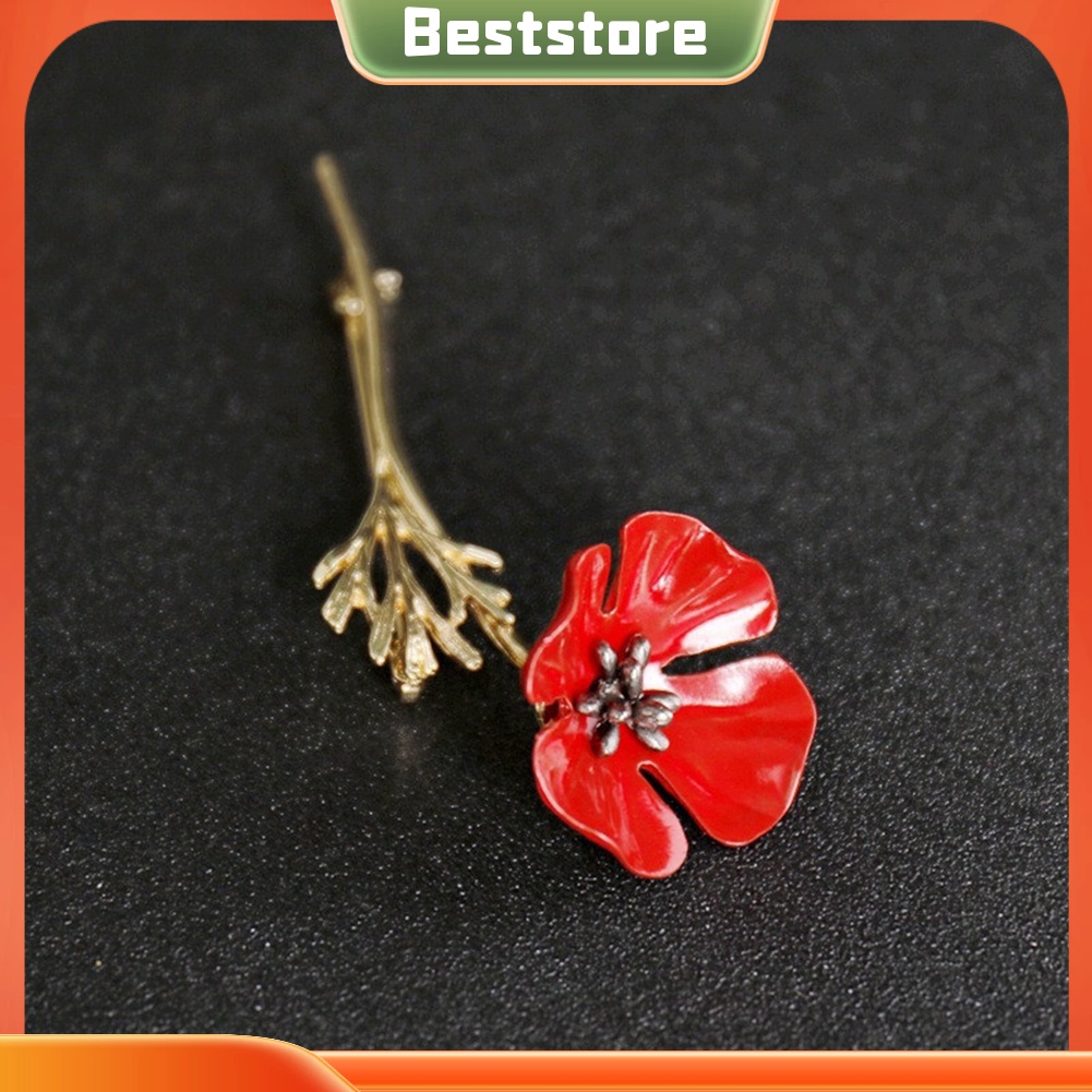 Ghim cài áo hình hoa phong cách vintage thời trang