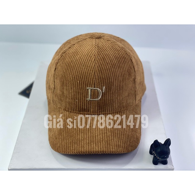 Mũ lưỡi trai hàn quốc - nón nhung gân ❤️ Thêu đậm chất unisex thời trang